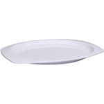 Assiette retangulaire 9 1 / 2 x6 3 / 4 po blanc melamine