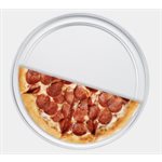 Assiette a pizza 9 po avec rebord 1 / 2 po alu